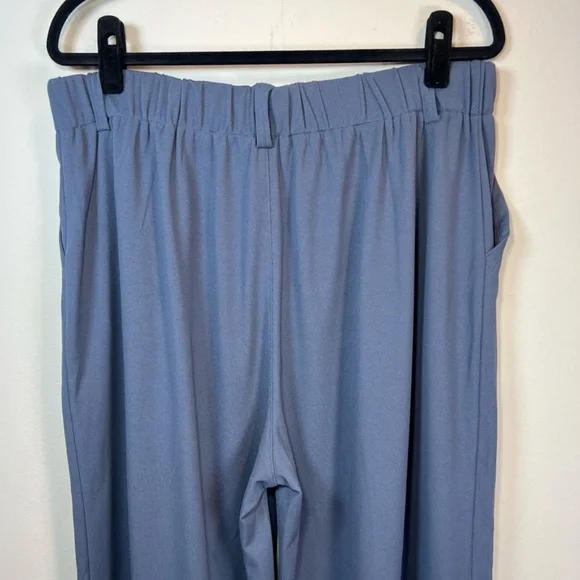 Halara Flex High Waist Pocket Wide Leg Waffle Work Pants Blue Gray NEW XL Petite - Picture 12 of 14